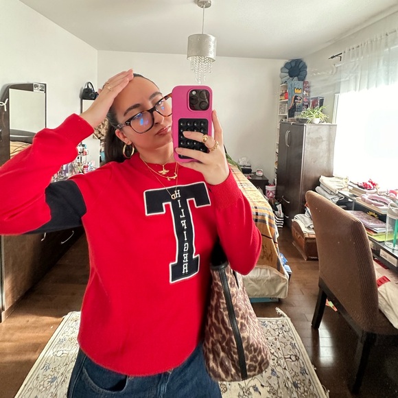 Varsity style knit Tommy Hilfiger shirt - Picture 3 of 6